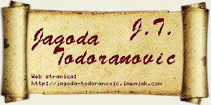 Jagoda Todoranović vizit kartica